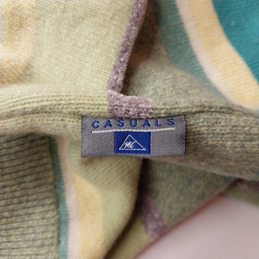 Monte Carlo Mens Striped Sweater Size 42 Green Wool Blend Casual Preppy - Picture 8 of 10
